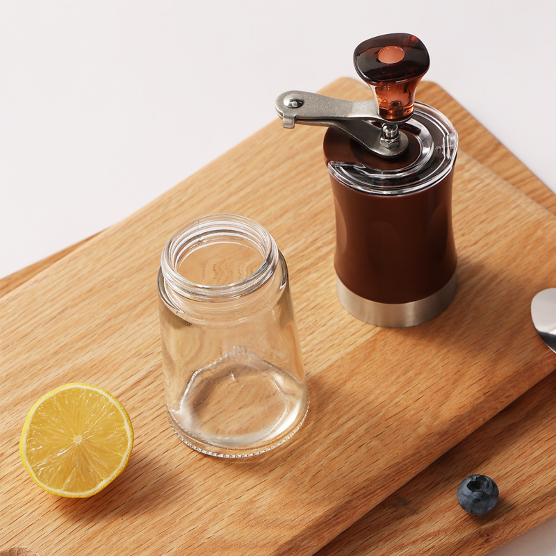 glass spice hand grinder