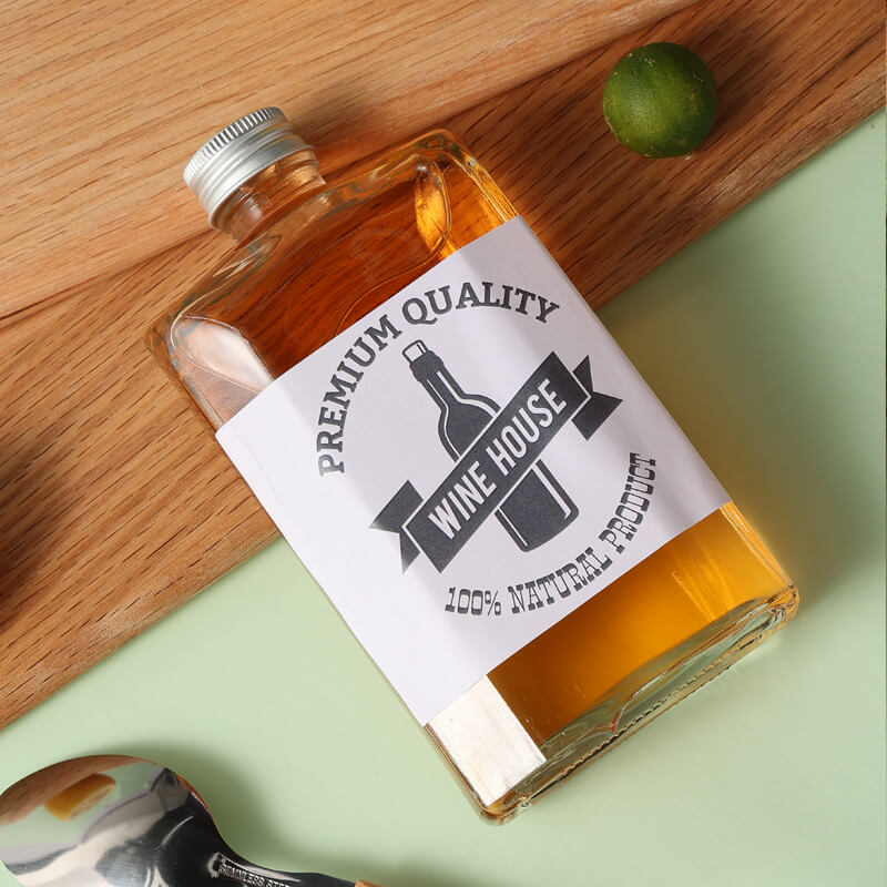 350ml flat vodka glass bottle